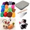 Wool Needle Felting Pad,6x6x1 inch Needled Felting Mat Woolen Block Thick and Firm Needle Felting Base Including Pair of Leather Finger Guards (6inch*6inch)